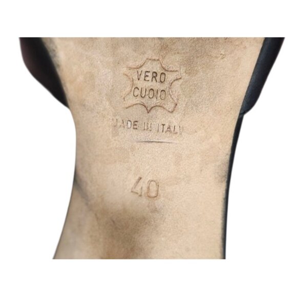 Manolo Blahnik Leather Lasercut Accents Mules Women's Size EU40| US 9.5 - Picture 11 of 15